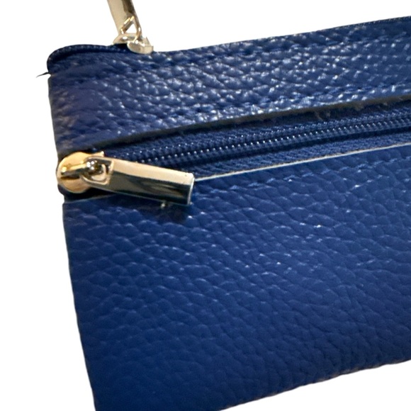 Genuine Leather Navy Coin Purse or Small Wallet for Waist Bag/Fannt Pack, NWOT - Picture 2 of 5